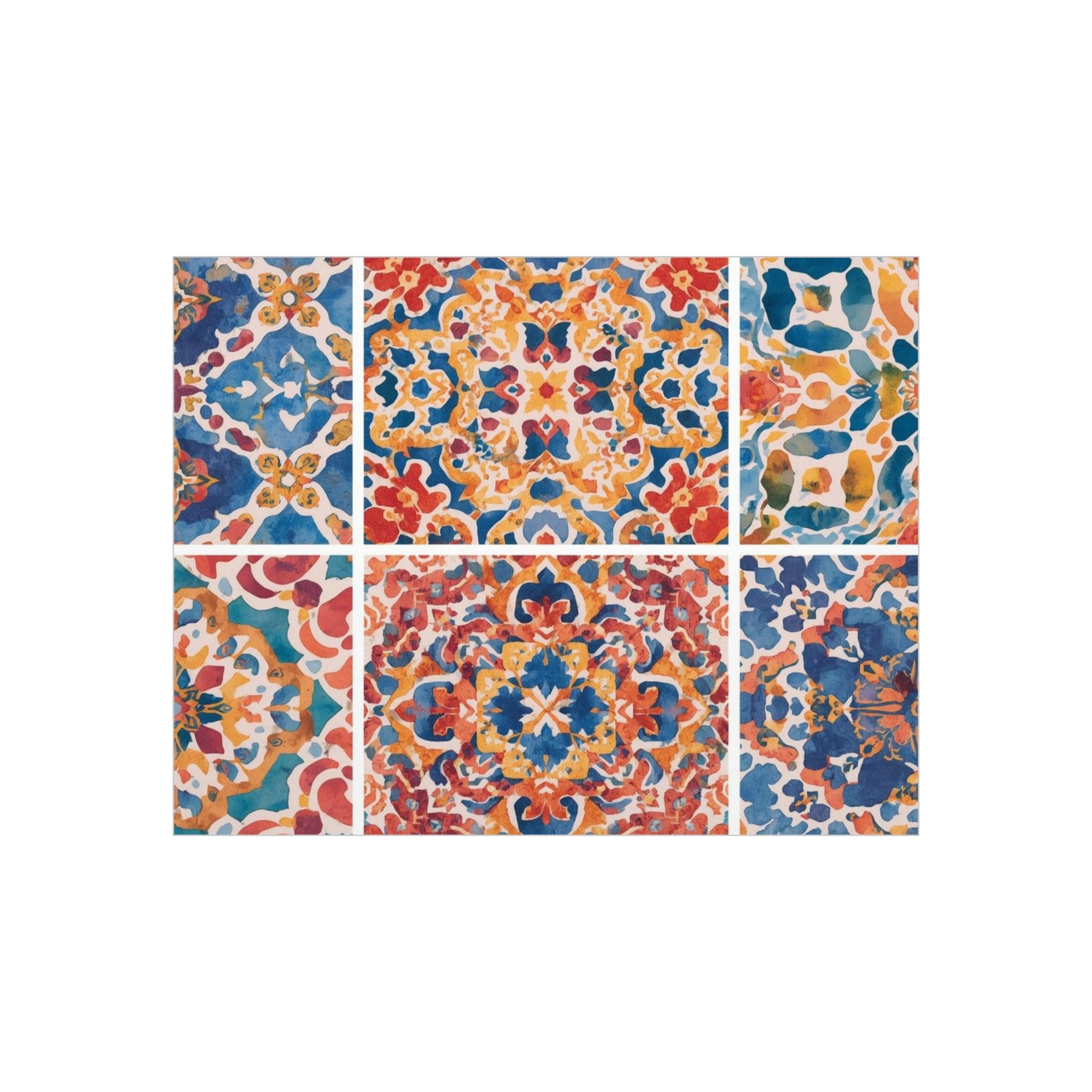 Colorful Foam Board Wall Art Tile Pattern Inspired Gift - Rosetta Creative Boutique